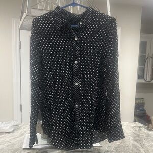 Black Polka Dot women’s button down size small